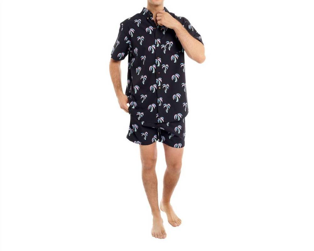 NEW BERMIES ocean drive performance shirt in black